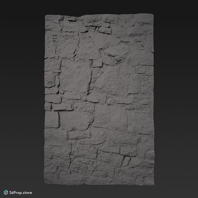 This 3d model is a modified 3D scan of a stone wall from the 1470s.