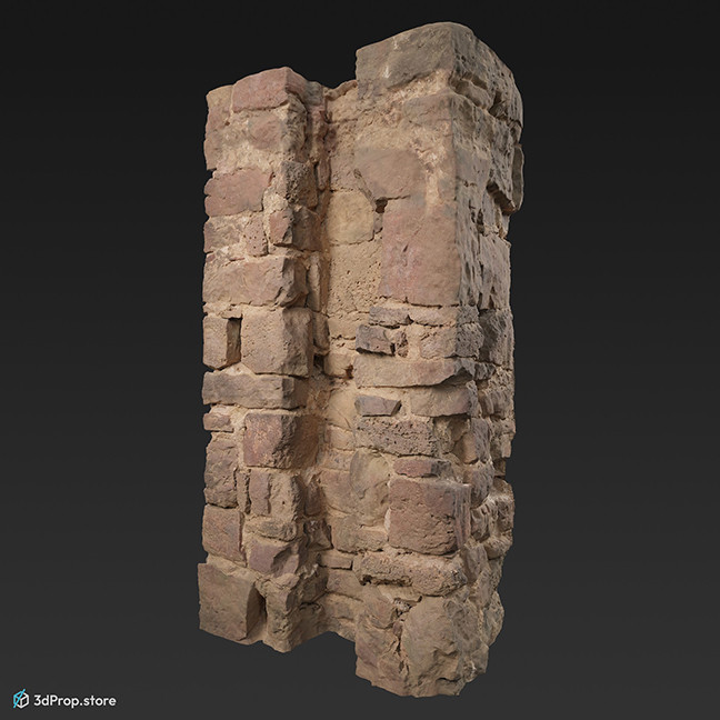 This 3d model is a modified 3D scan of a stone wall from the 1470s.