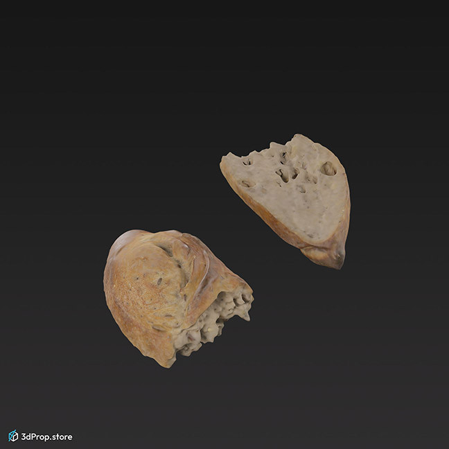 3D scan of baguette slices