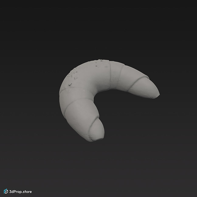3D scan of a hungarian crescent roll