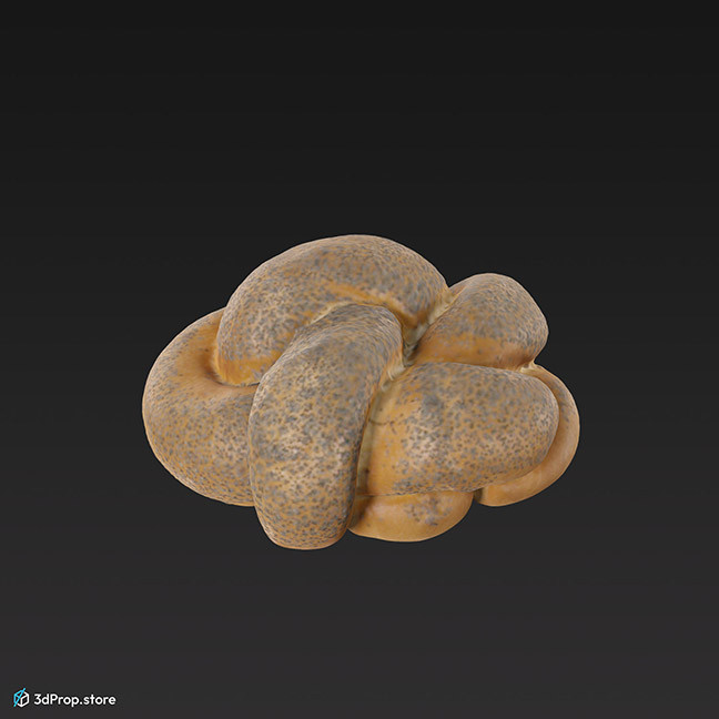 3D scan of a sweet bread roll