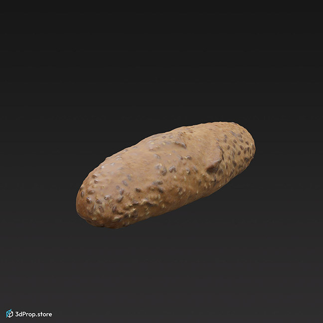 3D scan of a seeded bread roll