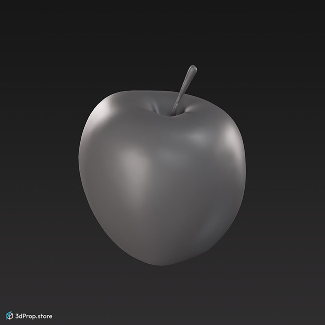 3d scan of a green apple