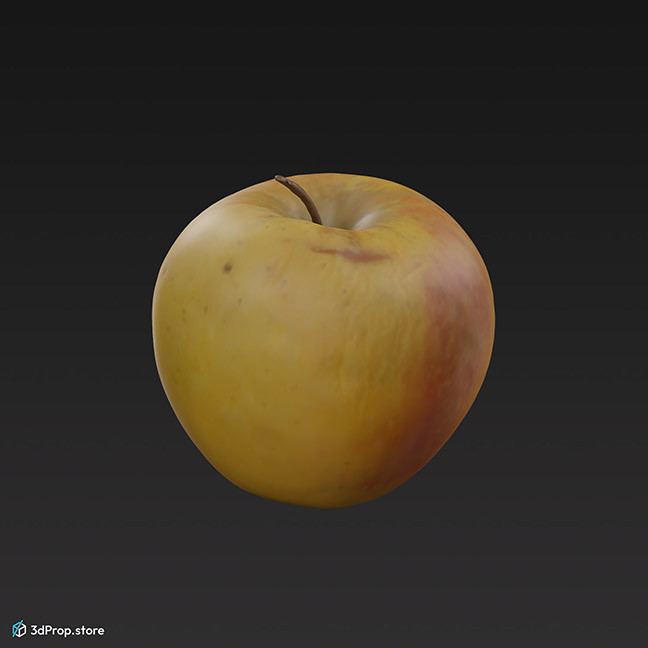 3D scan of a yellow apple