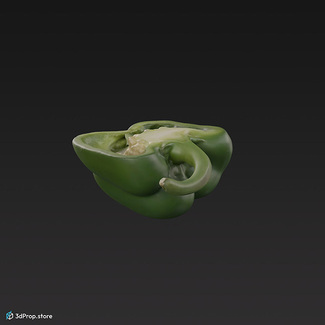 3D scan of half a pepper
