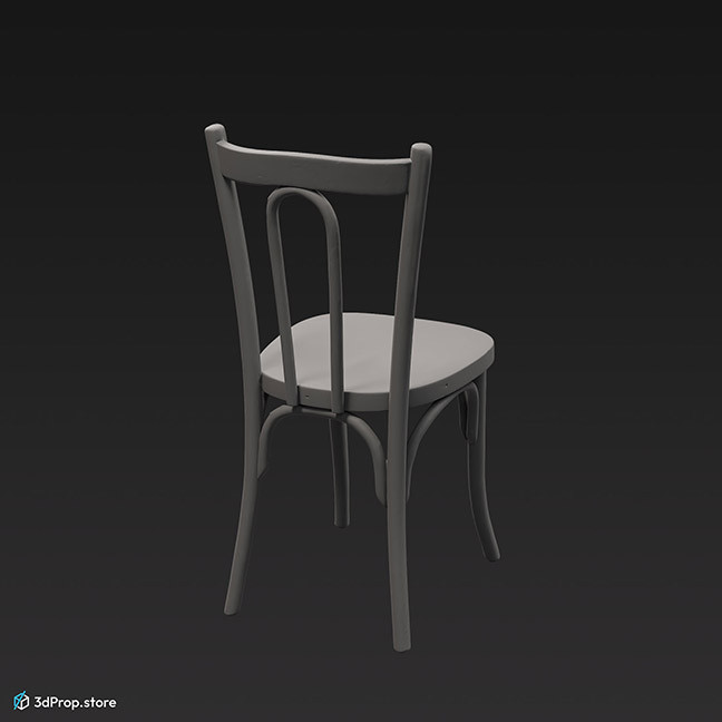 3D scan of a wooden chair from the 1900s Europe