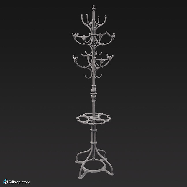 3D scan of a metal coat hanger from the 1900s