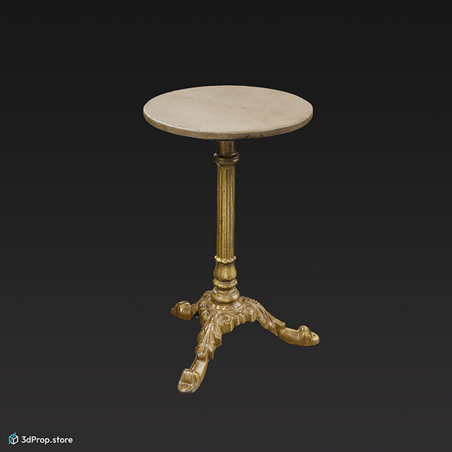3D scan of a small marble table from the 1900s Europe