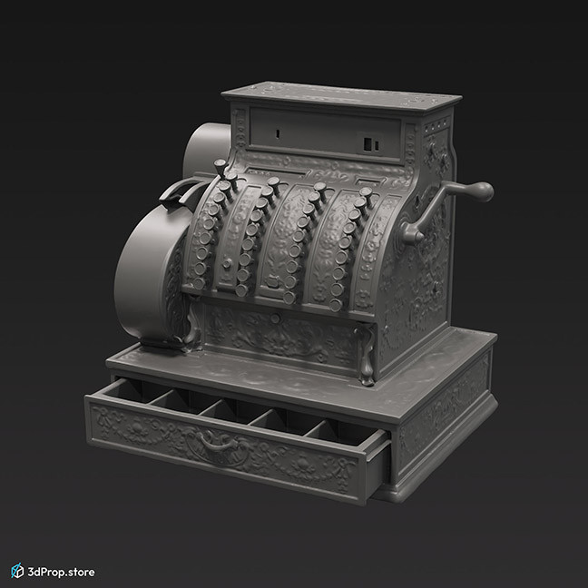 3D scan of an ornate cash register