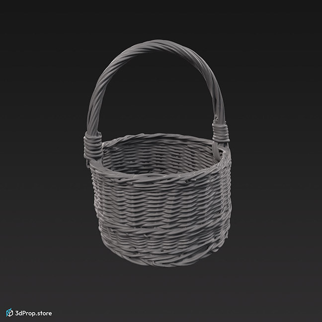 3D scan of a simple wicker basket.