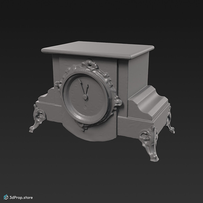 3D scan of a marble clock from 1880, Europe wich contains metal parts.