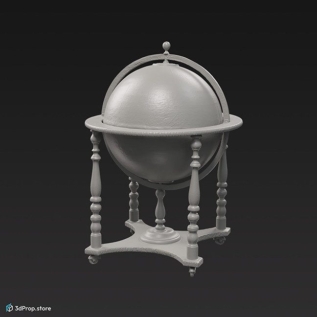 3D scan of a drinks cabinet that looks like a globe.