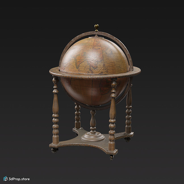 3D scan of a drinks cabinet that looks like a globe.