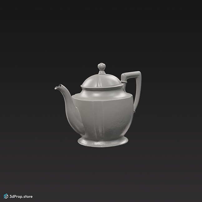 3D scan of a metal teapot.