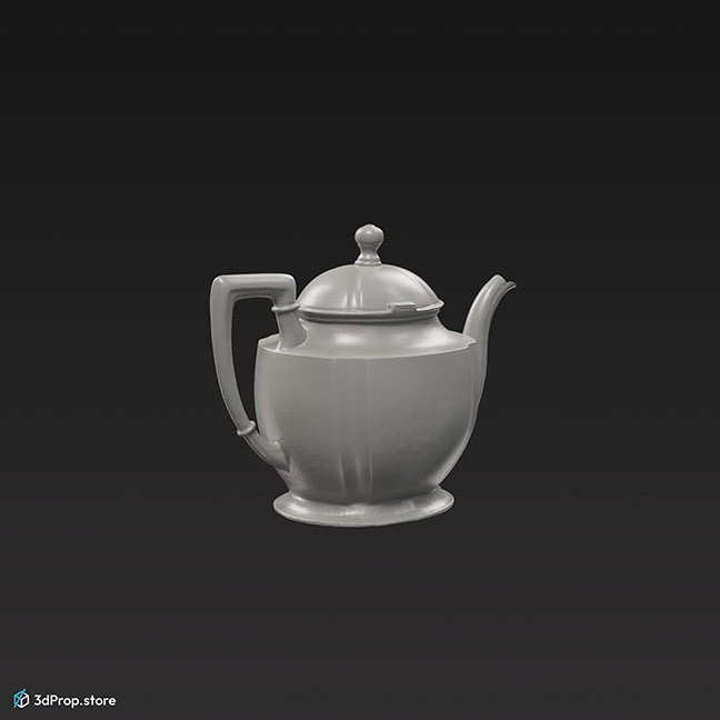 3D scan of a metal teapot.