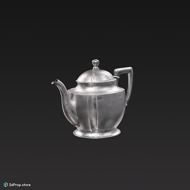 3D scan of a metal teapot.