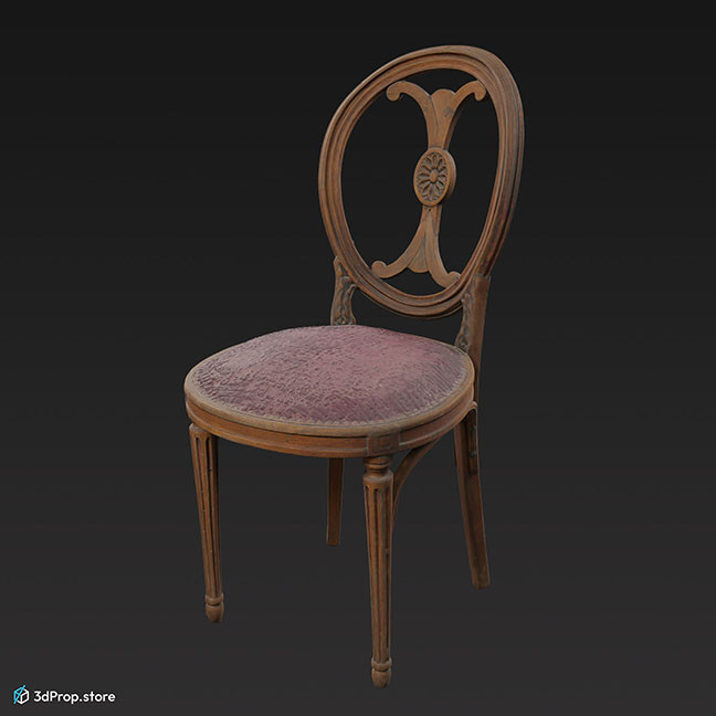 3D scan of a wooden chair from the early 1900s