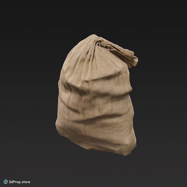 3D scan of a simple brown bag