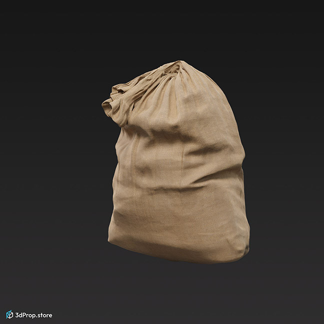 3D scan of a simple brown bag