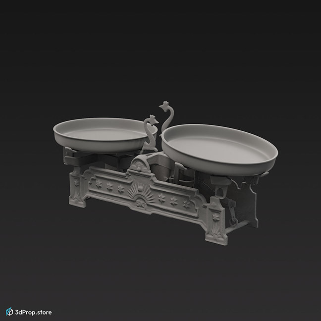 3D scan of a metal kitchen scale from the 1900s