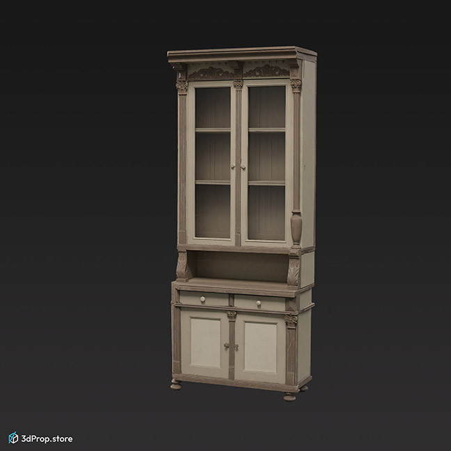 3D scan of a wooden cupboard from the 1900s Europe.