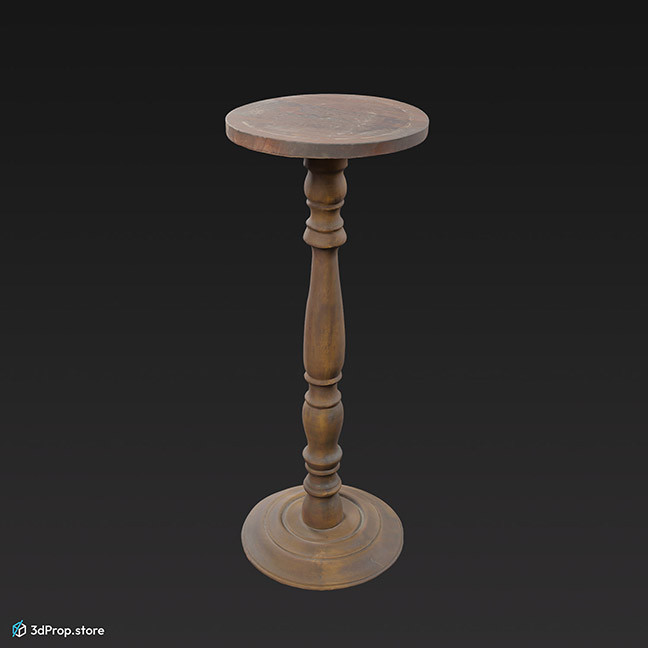 3D scan of a wooden flower stand from the 1900s