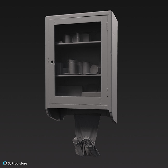 3D scan of a bathroom cabinet from the 1900s Europe