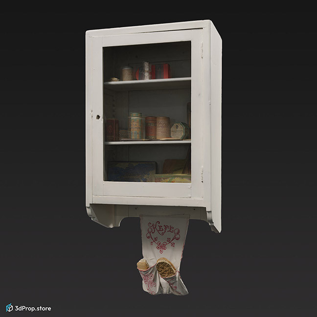 3D scan of a bathroom cabinet from the 1900s Europe