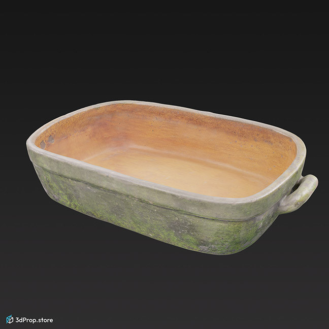 3D scan a ofa ceramic baking form from 1900s Europe