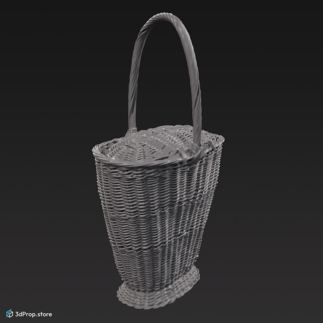 3D scan of a woven basket from the1800s Europe