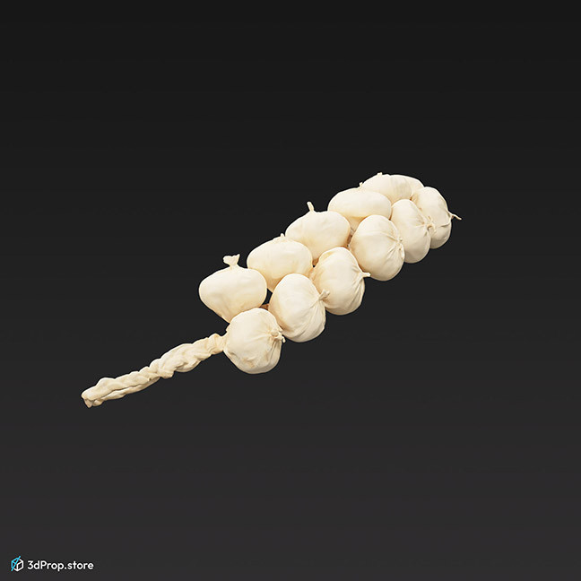 3D scan of hanging garlic string