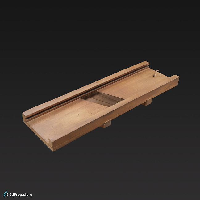 3D scan of a wooden kitchen slicer from the 1900s Europe