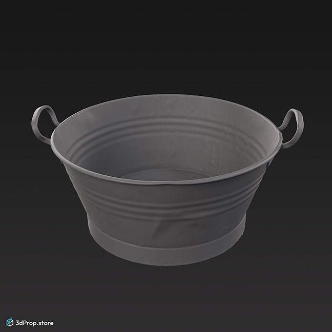 3D scan of a metal basin from the 1900s