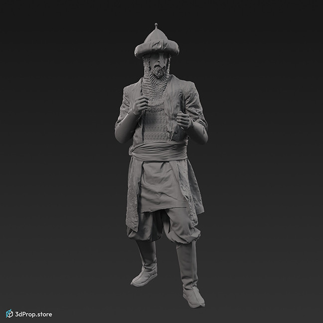 3D scan of a Turkish soldier from the 1300s, Ottoman Empire, Middle East.