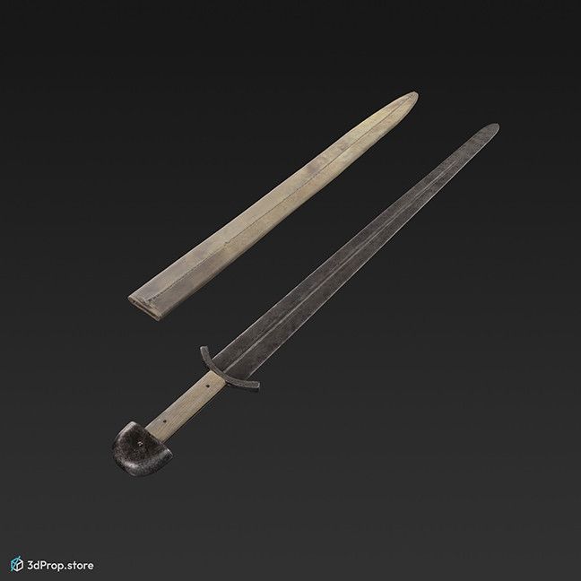 3D scan of a sword from the 1300s Europe