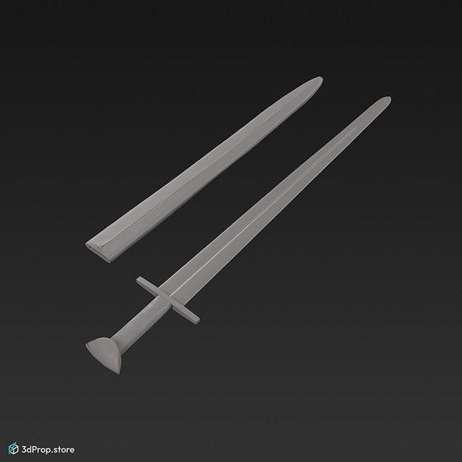 3D scan of a sword from the 1300s Europe