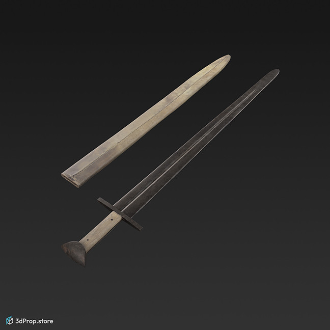 3D scan of a sword from the 1300s Europe