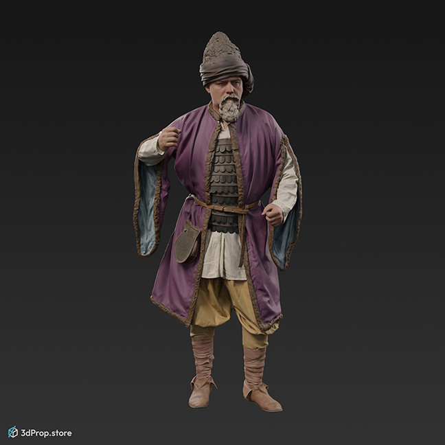 3D scan of a Turkish soldier from the 1400s, Turkey, Middle Ages.