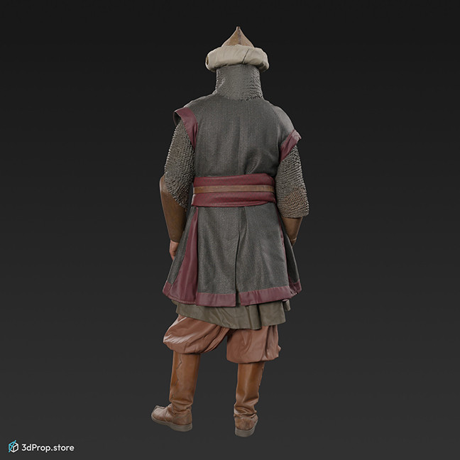 3D scan of a Turkish horseman from the 1400s, Turkey, Middle Ages