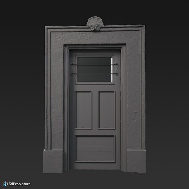 This is a photogrammetry recorded 3d scan of a door from the 1950s Hungary
