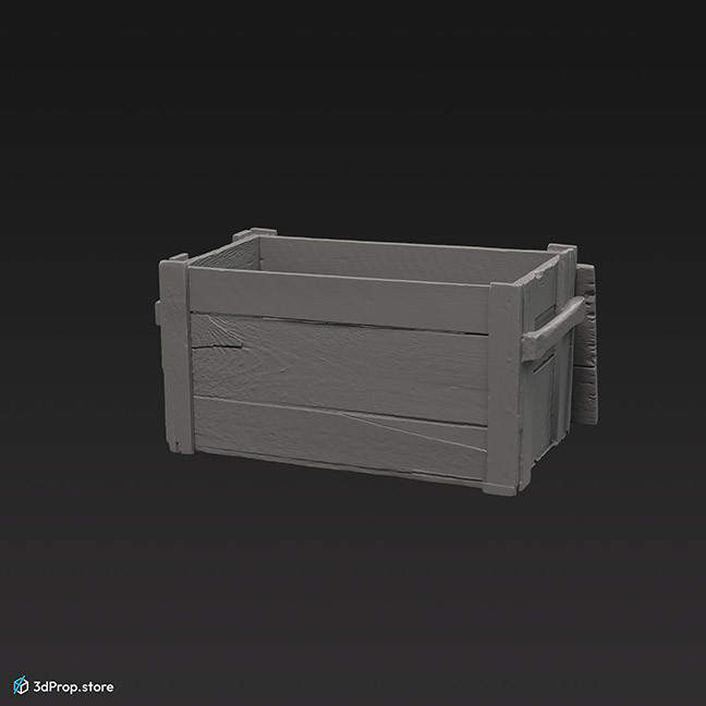 3D scan of a wooden transporting crate