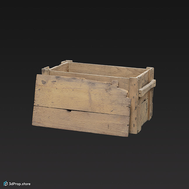 3D scan of a wooden transporting crate