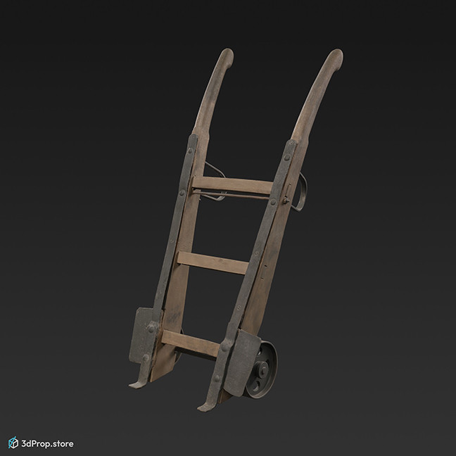 3D scan of a hand truck from the 1820s