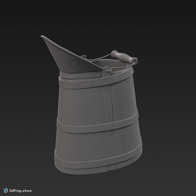 This is a 3d model (3d scanned) of a waterbucket from the 1900s Europe