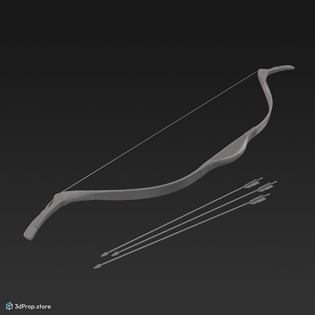 3D scan of a recurve bow from the Middle ages.