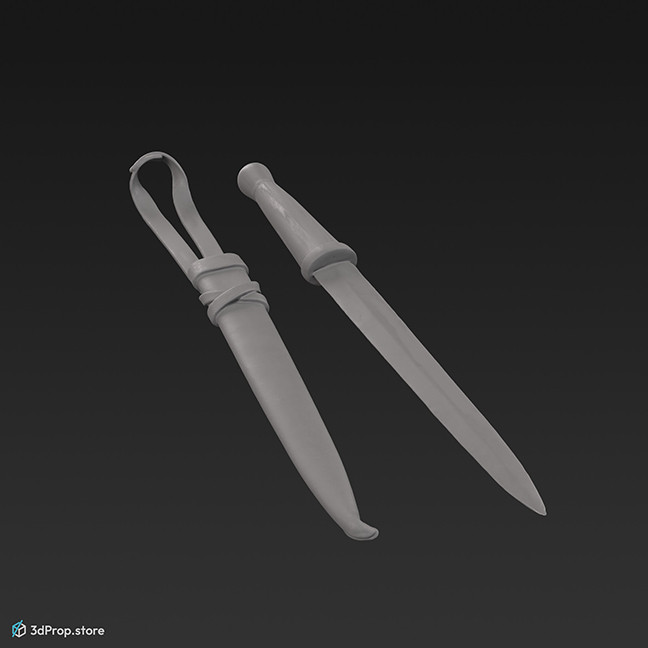 3D scan of a dagger from the Middle ages.
