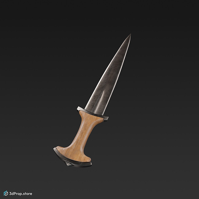 3D scan of a dagger from the Middle ages.