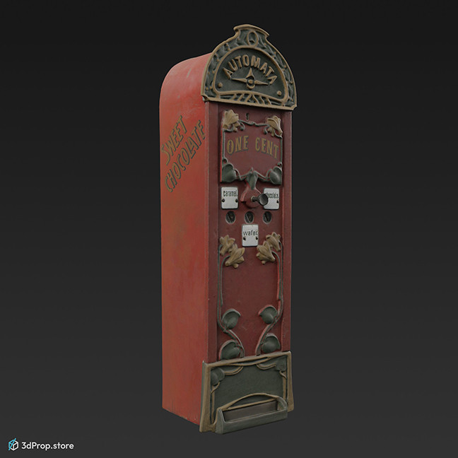 3d scan of a candy machine from the 1905 Europe