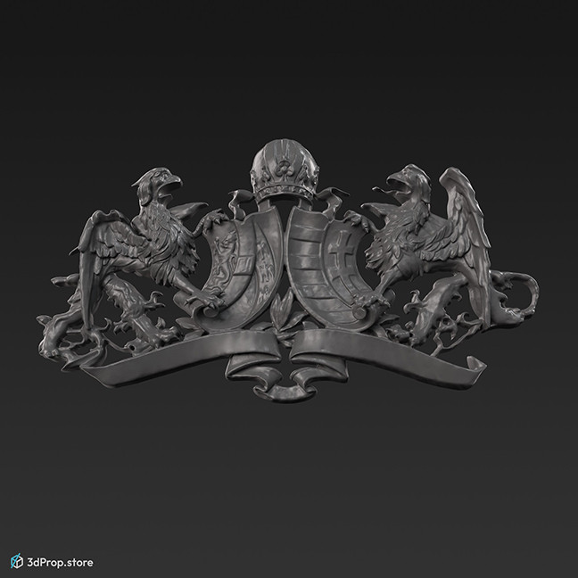 3D scan of a crest of the Austro-Hungarian Empire