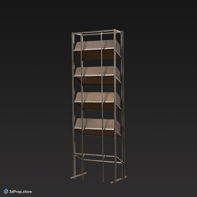 3D scan of a standing shelf from the 1900s
